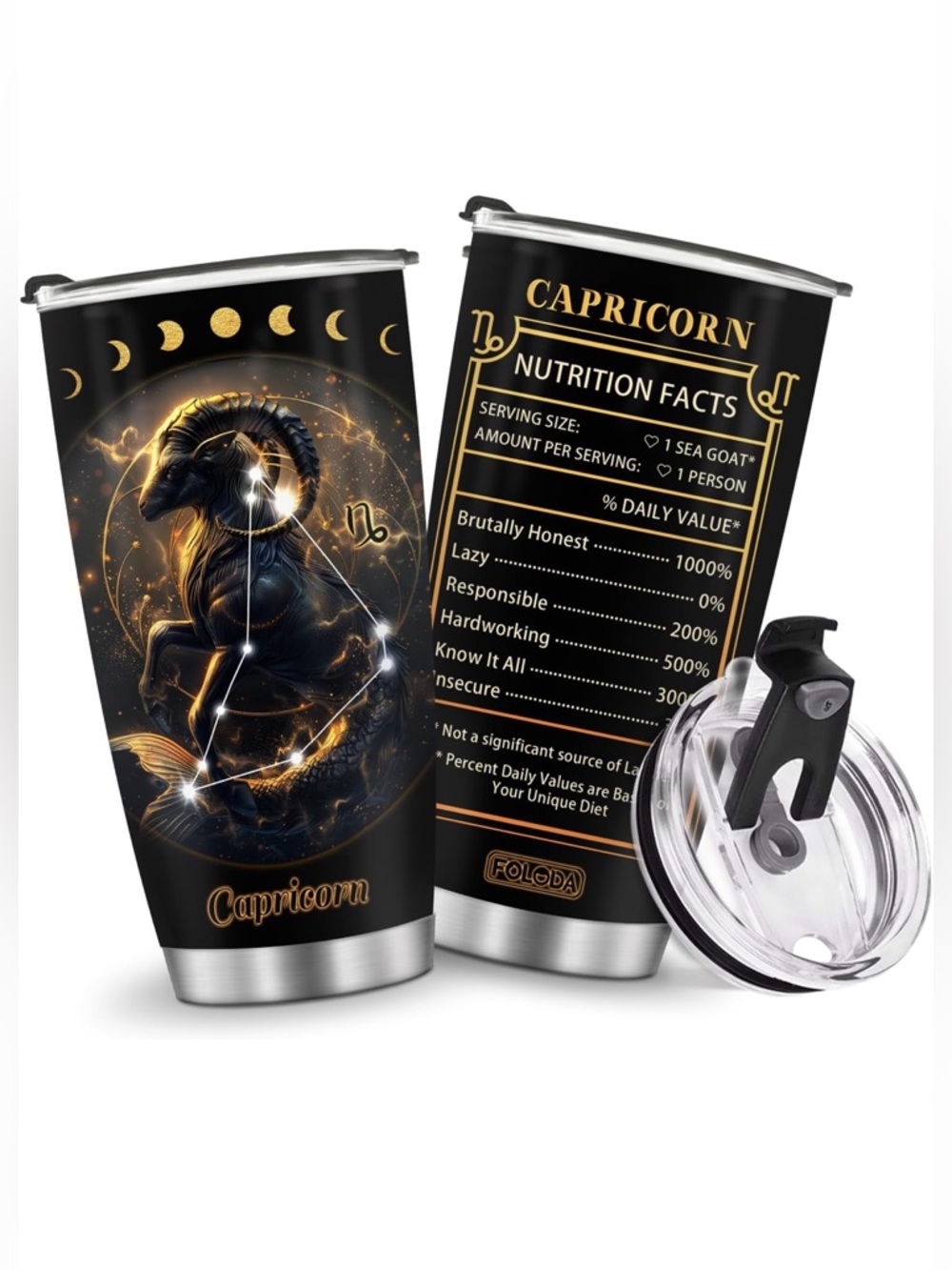 Capricorn Zodiac Horoscope Insulated Stainless Steel Tumbler - Hot or Cold